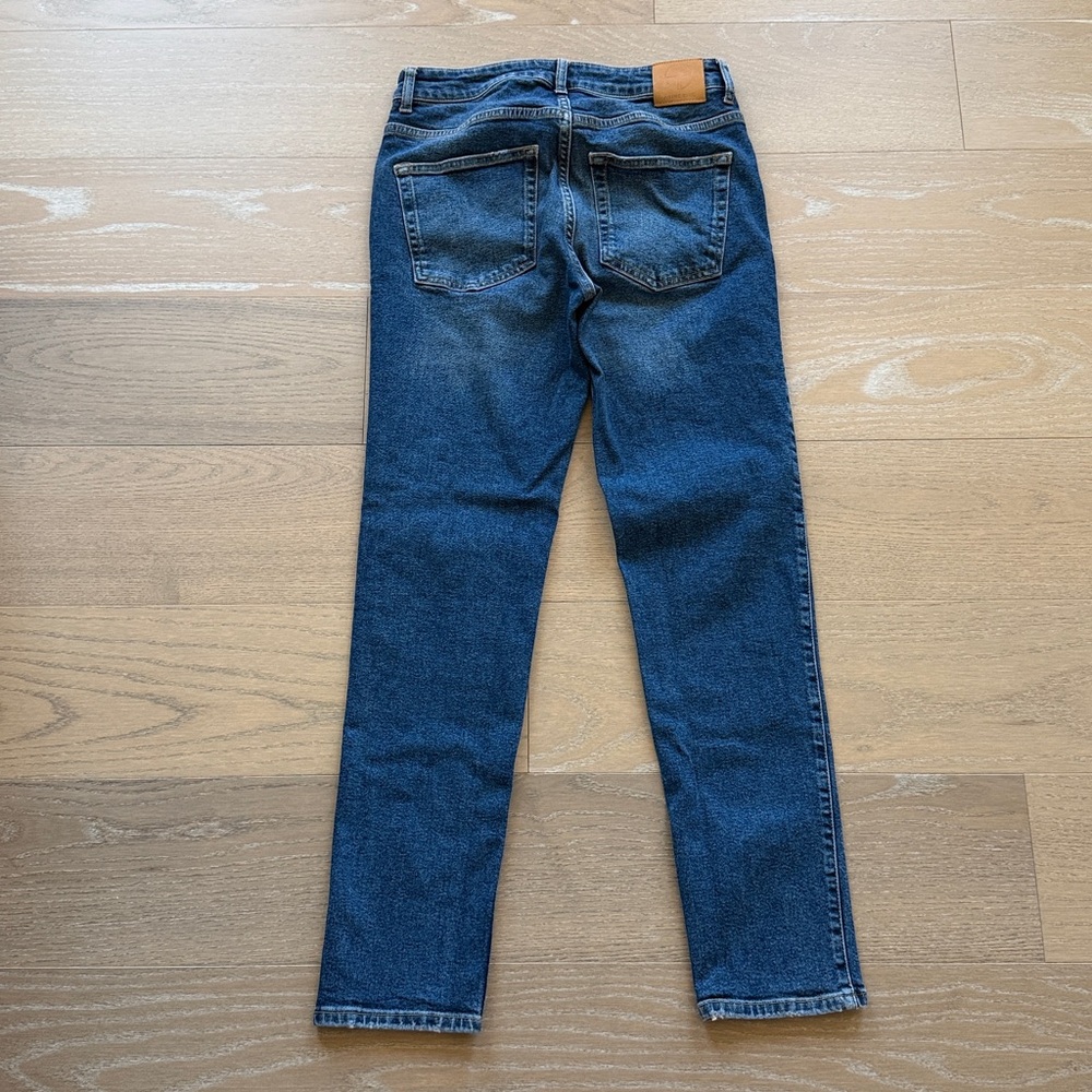 Anine Bing Slim Straight Jeans Size 28 Dark Wash Stretch Denim Women - Picture 7 of 9